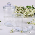 glass jar with lid/glass candle holder jar/glass jar